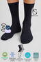 3-Piece Mixed Color Men's Business Cotton Seamless Flexible Socks - Premium