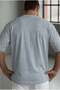 Men's Grimelange Basic Plain Unprinted Oversize Salas T-Shirt - 3