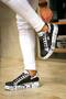 Kb-02 Kuback Lace-Up Crocodile Black Newspaper Casual Men's Shoes - 5