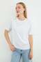 Pearl and Lace Scarf Detailed T-Shirt - 4