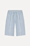 Women's White Striped Relax Fit Chino Shorts - 5