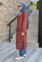 Shawl Pattern Buttoned Kimono Y0127 - Bordo - 3