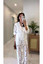 Nustre Ecru Laced Shirt and Pants Set - 6
