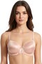 Women's Powder Shimmering Textured Ribbon Supported Bra