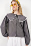 Women's Baby Collar Shirt 20314 - Anthracite - 3