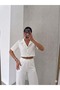100% Cotton White Scallop Pattern Top and Bottom Set • Summer Breathable Fabric • Comfortable and Stylish Women's Combination Set - 5