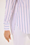 Women's White Striped Shirt – Pink Navy Blue Stripe 100% Cotton Regular Fit - 4