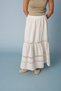 Cotton Long Skirt with Lace Detail - 3