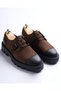 Italian Style Internal and External Natural Leather Suede Men's Shoes Brown T12959
