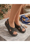 Women's Genuine Leather Orthopedic Sole Sandals - 6