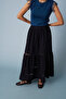 Cotton Long Skirt with Lace Detail - 2