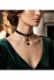 Genuine Leather Natural Stone Choker Design Necklace - 5