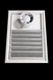 45X55 Aluminum White Bathroom Shutter with Fan - 3