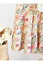 Fisto Blouse Wide-Leg Pants Flower-Patterned Girls' Top and Bottom Set - 8