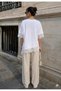 Romantic Lace-Trimmed Wide-Fit Crew Neck T-Shirt - 2