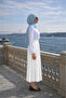 Women's Premium Pleated White Long Hijab Skirt - 2