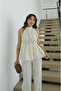Natural Veral Blouse Trousers Linen Set - 4