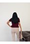 Premium Viscose Soft Textured Shirt Collar Short Sleeve Lace Detailed Knitwear Cardigan - 8