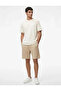 Bermuda Shorts with Pockets and Textured Waist Tie