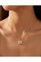 Elvaria Colorful Floral Steel Art Necklace