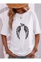 Women's Angel Wing Printed Oversize T-Shirt