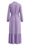 Hakim Collar Belted Viscose Dress 4077-04 Lilac - 6