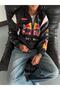 Vintage Embroidered Bomber Jacket Oversized Unisex - 2
