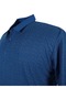 Plus Size T-Shirt Polo Collar Striped Cobalt Blue - 3