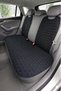 Ford Courier Compatible Anti-Slip Based Car Seat Cushion Set - 5-Piece Full Set - Sponge-Backed - Quilted - Anti-Sweat Fabric - Practical Installation (Black-Blue) - 2