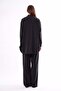 Pocketed Stone Embroidered Modal Trousers Suit 927 Black - 4