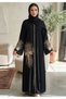 Premium Nida Rhinestone Embroidery Abaya And Sheila Comfortable Daily Wear For Women