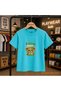 Lucky Bear Green Printed 100% Children's Unisex T-Shirt 5 6 -7 8-9 10 -11 12 Years Old
