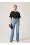 Polka Dot Stylish Women's T-Shirt with Gathered Sides - 3