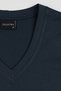 Women's Vision V-Neck Premium Quality Dense Textured Cotton T-Shirt Navy Blue W102-R0220-08 - 6