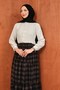 Black Layered Patterned Chiffon Skirt - 3