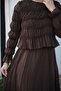 Brown Gipeli Blouse Skirt Set - 4