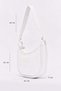 White D46 Zipper Closure Faux Leather Large Volume Daily Women's Hand and Shoulder Baguette Bag - 2