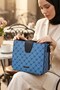 Stylish Modern Blue Dotted Casual Shoulder Bag Women's Convenient Handbag
