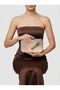 Beige Color Z.A.R.A. Satin Crystal Stone Embroidered Chain Women's Evening Dress Bag Wedding Engagement Graduation