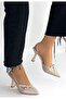 Women's Patent Leather Pointed Toe Heeled Shoes - 3