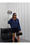 Women's Buttoned Blazer Shirt Jacket Oversized Cut Stylish Long Sleeve Modern Casual Office Top - 8