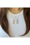 Gold Stone Swan Necklace - 4