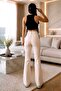 Nova Beige High Waist Colorfast Jeans - 4