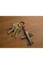 Metal Keychain with Airplane Figure, Gray Vintage Design, Gift for Men and Women