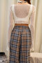 Yenka Basic İnce Bej Triko Crop - 5