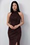 Halter Neck Slit Glitter Dress Drp0013 - 2