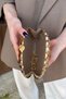 Oyster Model Women's Gold Evening Dress Hand and Shoulder Bag - 4