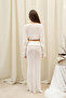Naval White Crop Skirt Knitwear Set - 5