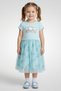 Toddlers Girl Graphic Print Dress, Turquoise