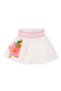 Girl's Pleated Floral Embroidered Skirt 2-8 Years White